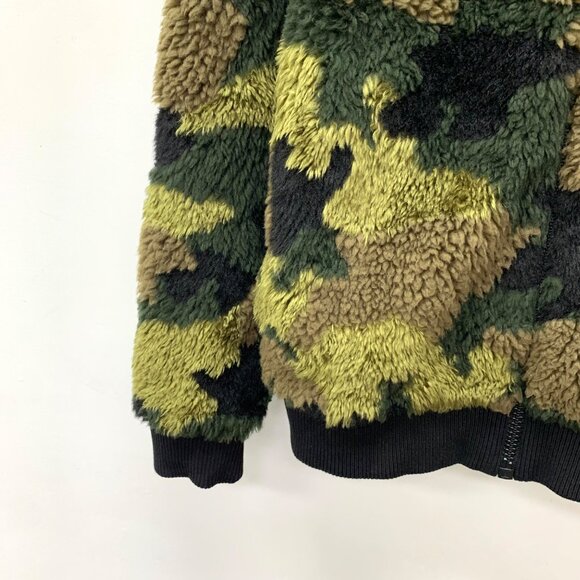LV camouflage teddy stand-collar zip-up long-sleeve jacket - Picture 4 of 7